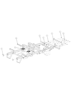 Frame Assembly Diagram and Parts List for M54-KW 53CB5DBW750-23HP-OHV Cub Cadet Lawn Tractor
